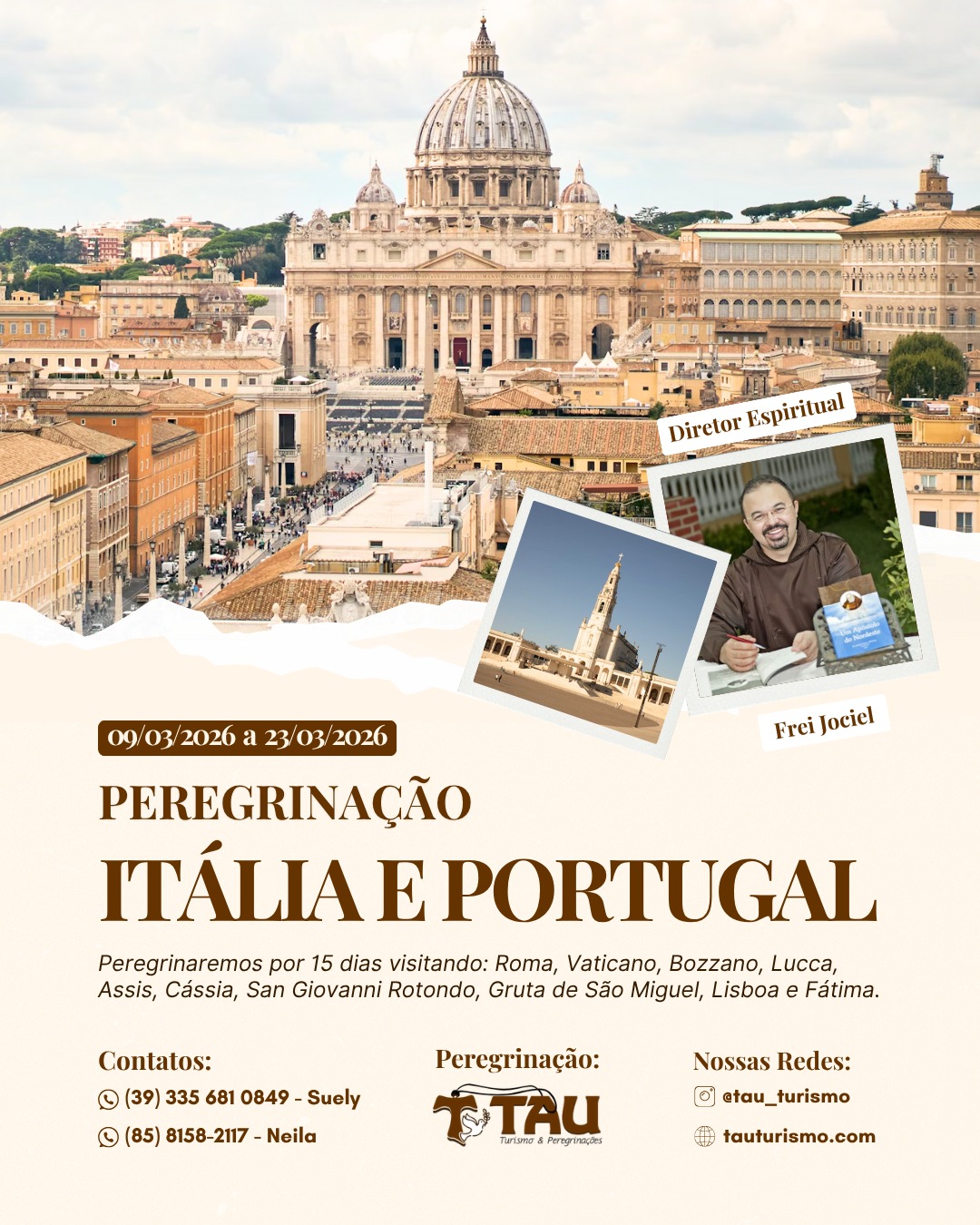 peregrinacao italia e portugal